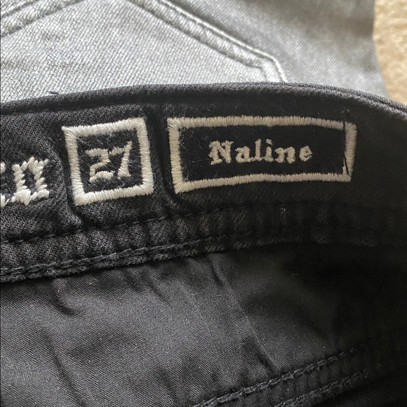 Rock revival NWT silver moto zippered skinny leg jeans - Picture 11 of 12